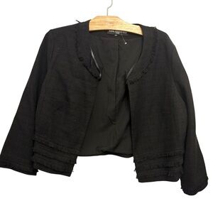 Karl Lagerfeld Black Textured Women's Blazer